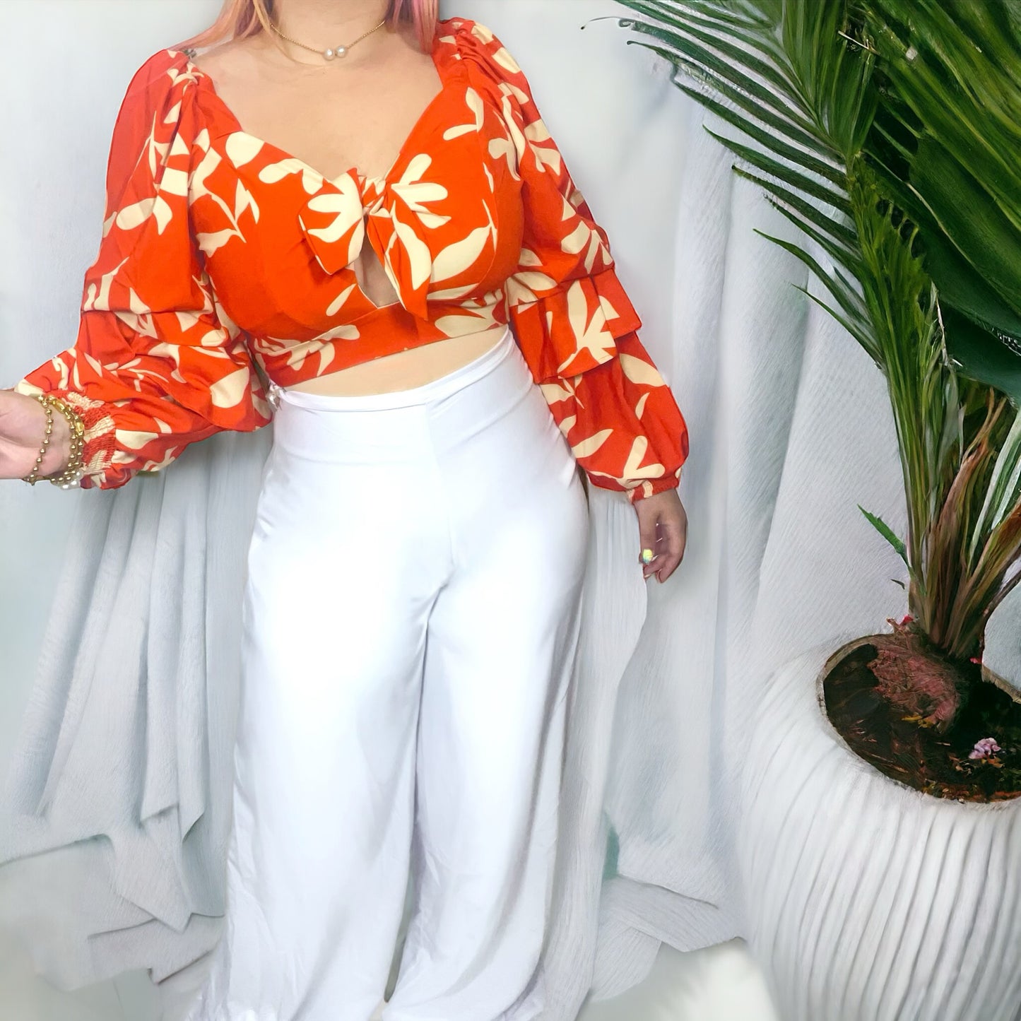 Blusa Tropic Orange
