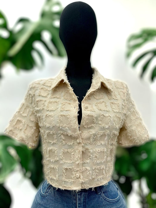 Camisa corta BEIGE