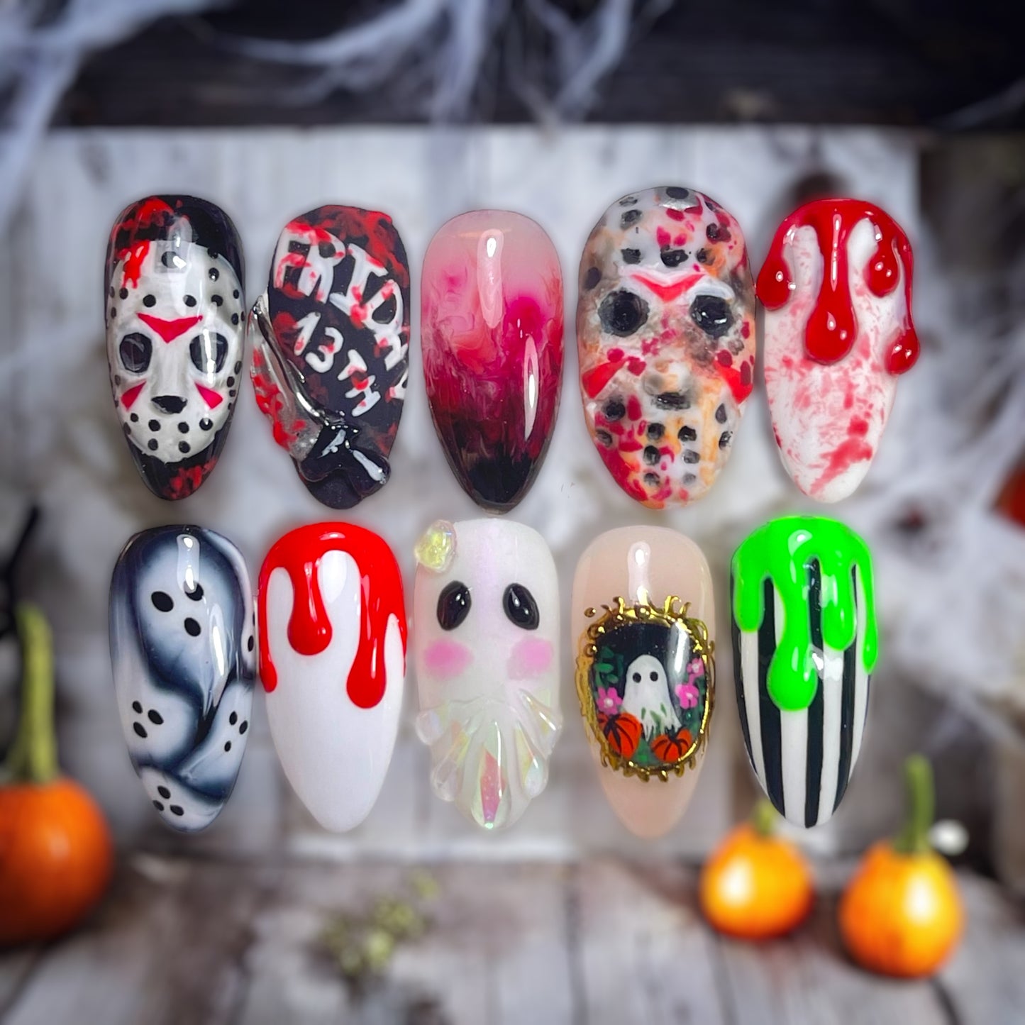 Nail art Online de Halloween 2024 🩸 10 diseños 🖤✨ ⏰🎃 + 4 diseños 2025 BONO