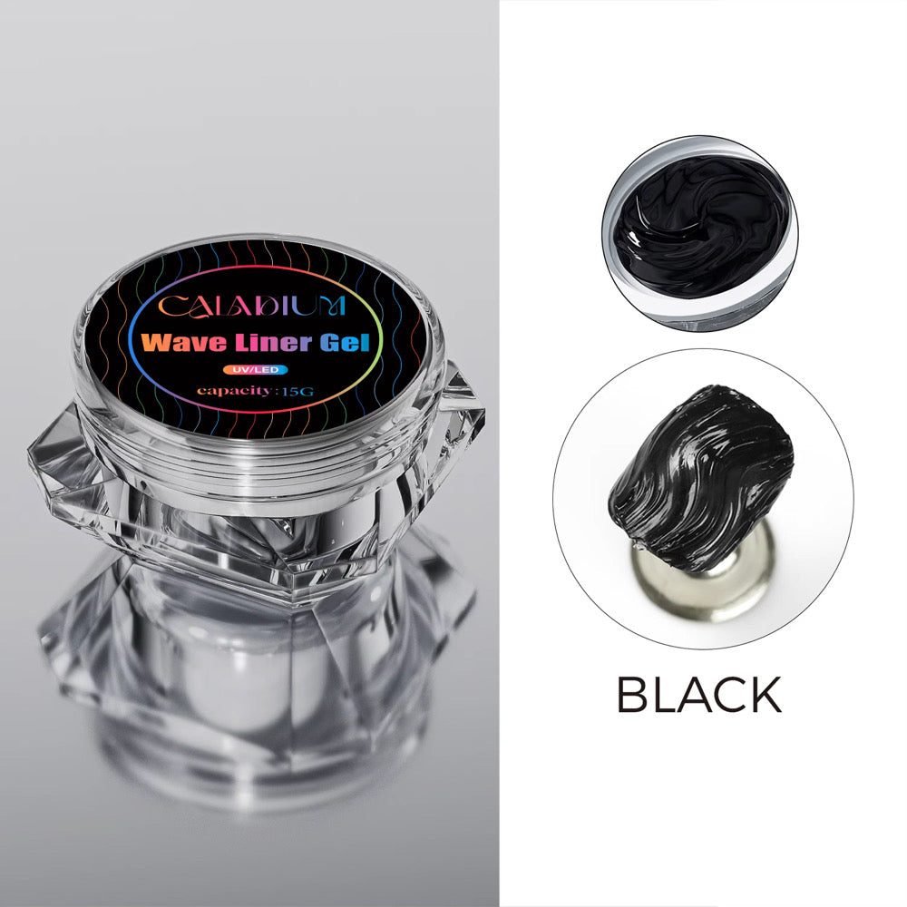 BLACK Wave Gel 🖤ideal para diseños con textura y pegar chrome