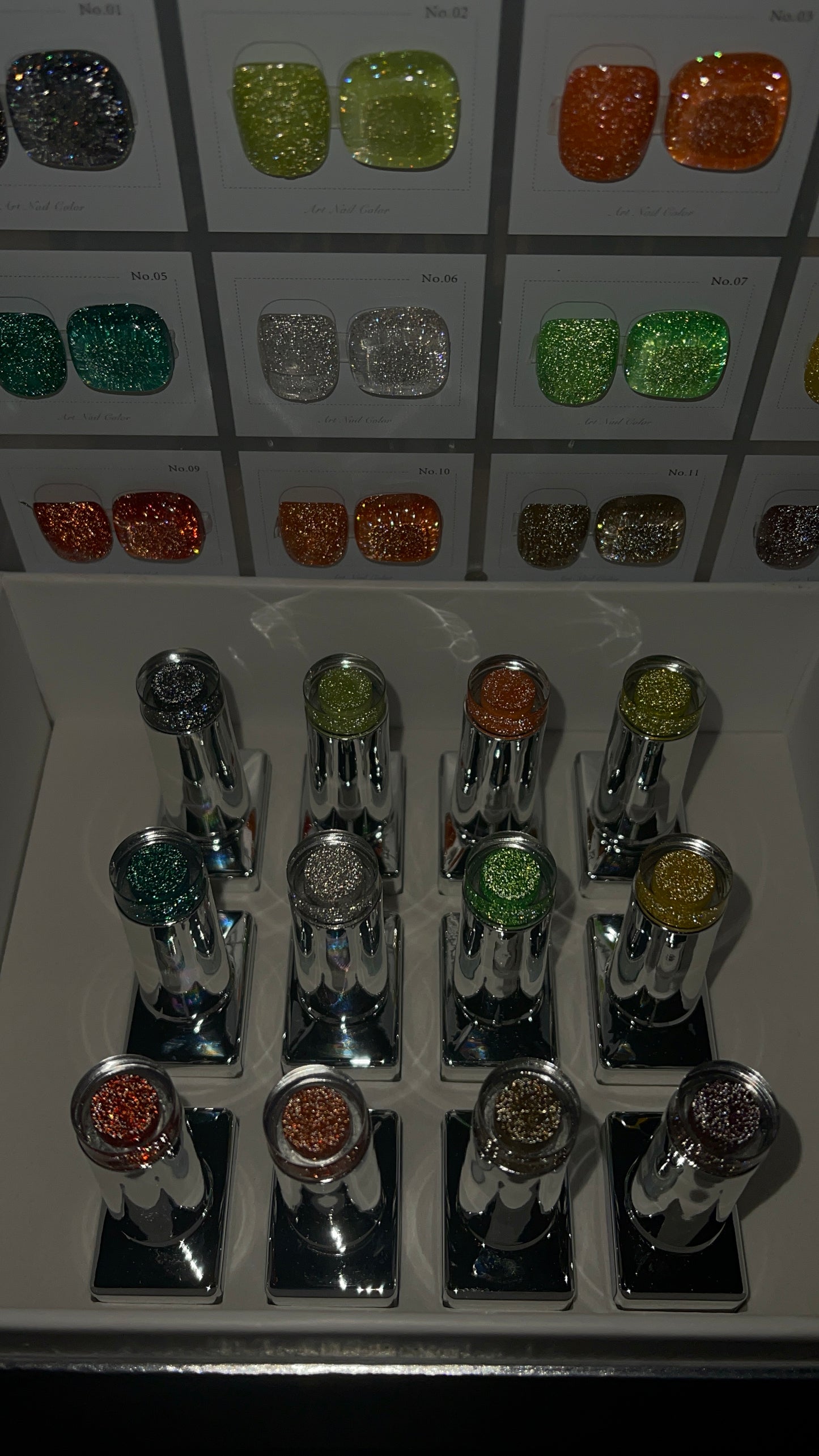Reflective Fall Collection 12pcs (=$9 c/u) + muestrario y caja GRATIS.