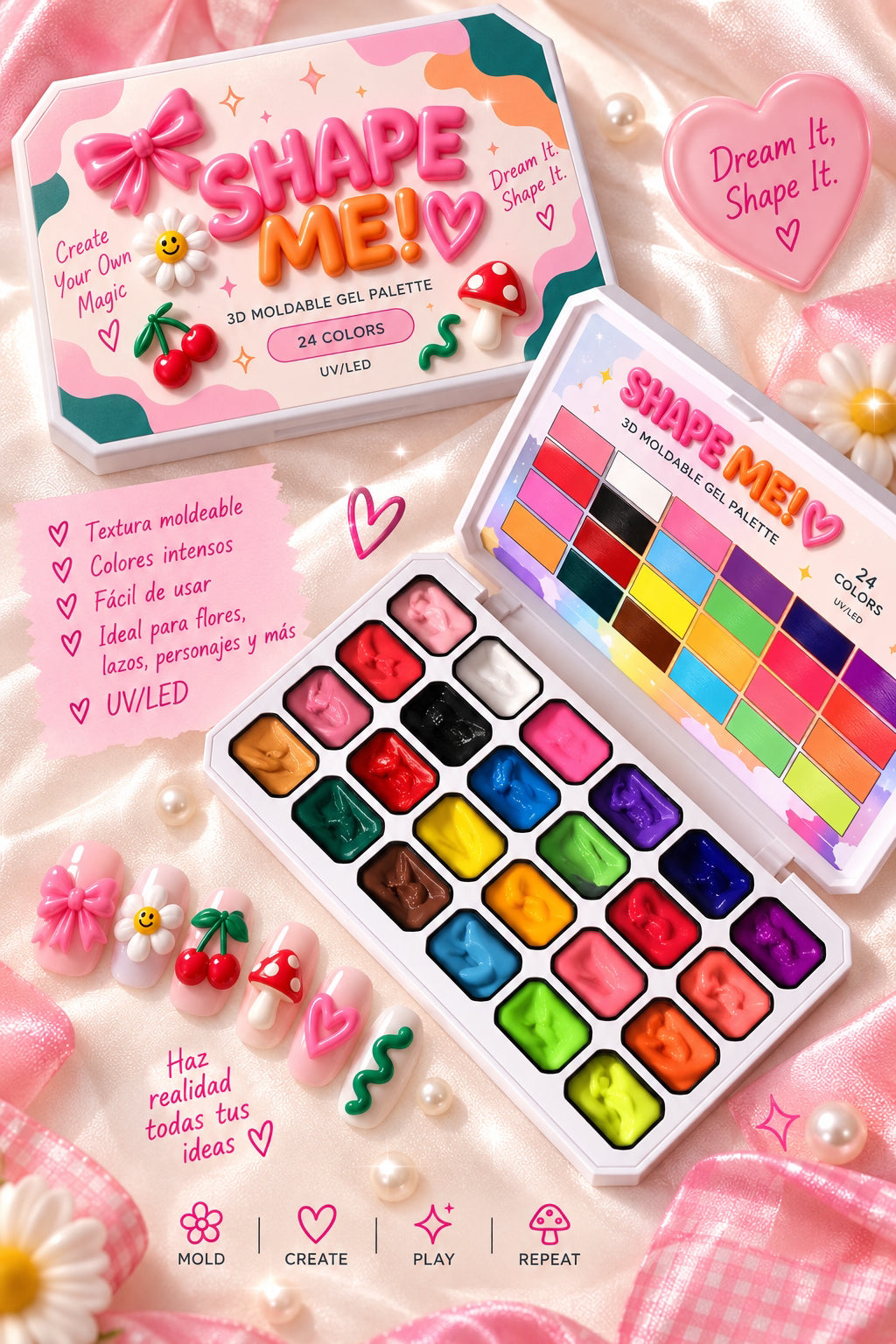 SHAPE ME! 24 colors 5D carving gel🍄🌼 (PRE-ORDER, disponible en 3-4 semanas) *oferta de la lanzamiento*